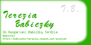 terezia babiczky business card