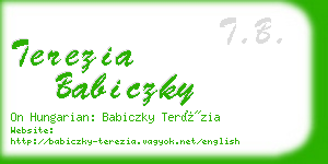 terezia babiczky business card